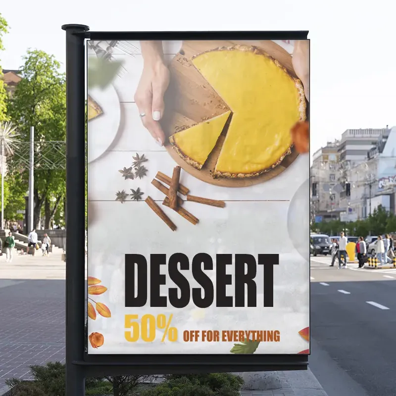 Billboard installed a pavement