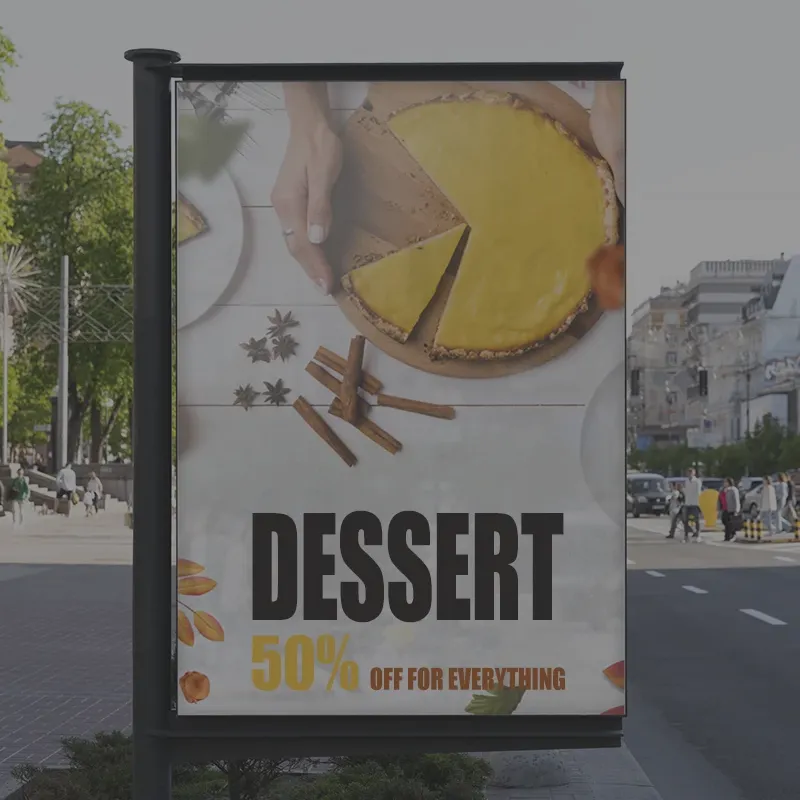 Billboard installed a pavement