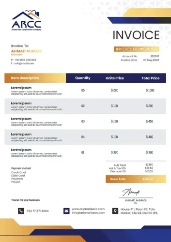 Invoice copy