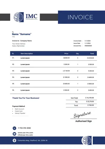 Invoice copy