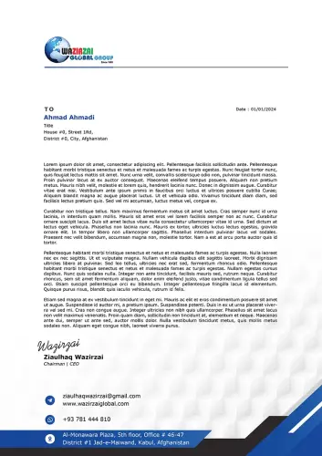 Letterhead copy