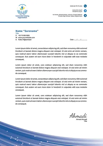 Letterhead copy