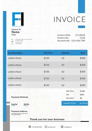 invoice copy